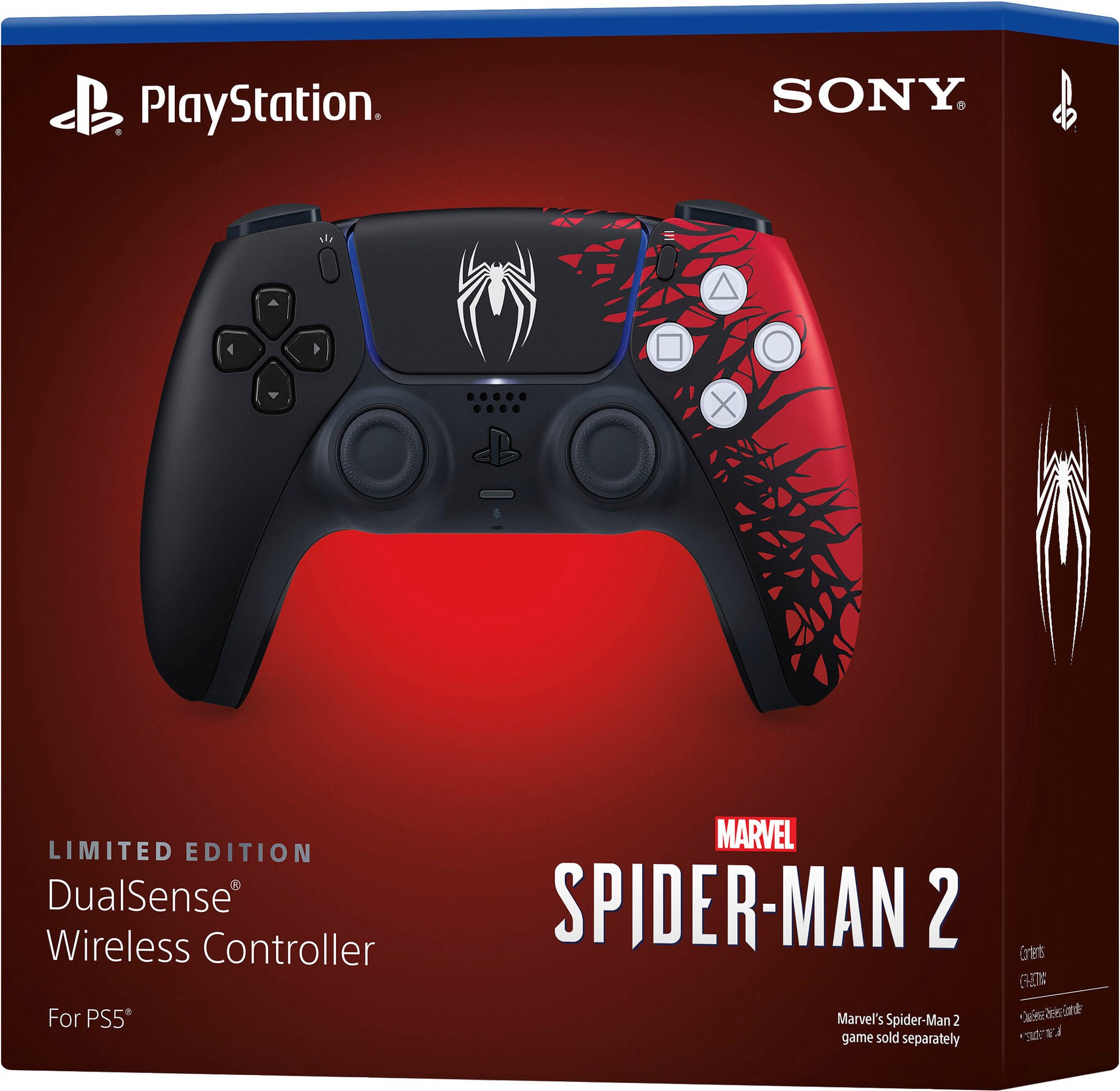 PlayStation 5 DualSense Wireless Controller SpiderMan Limited Edition